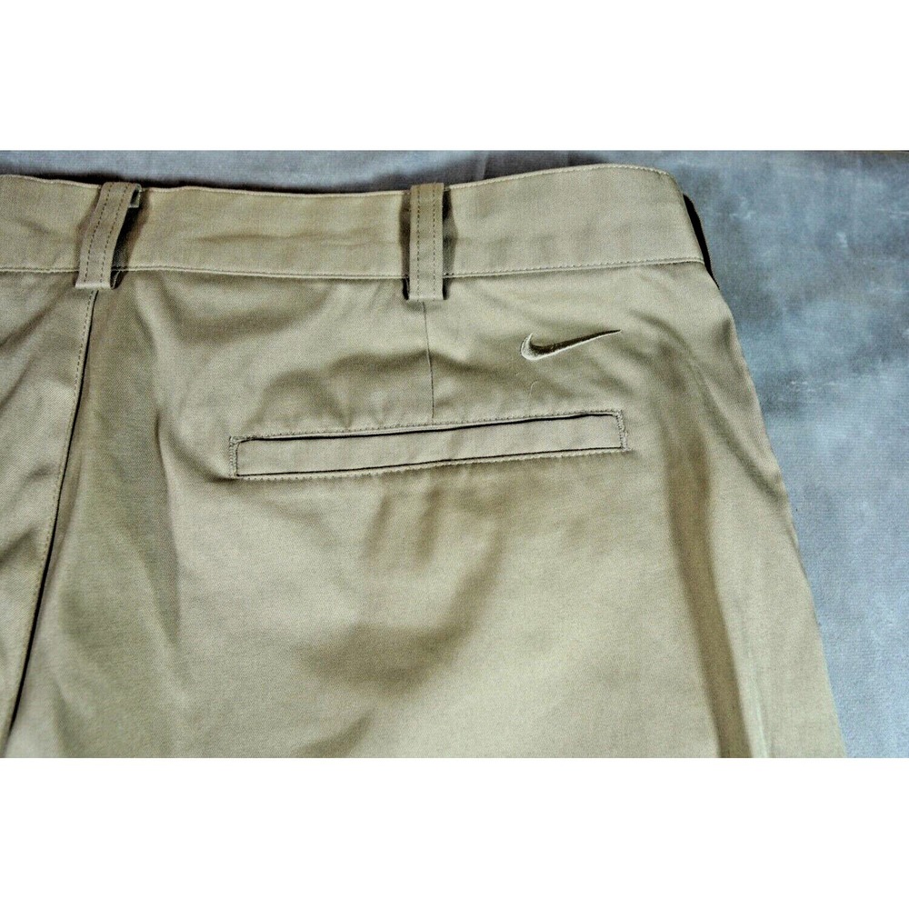 Nike‎ Golf Mens Pants Beige Size 34x32 Dri-Fit  Straight Stretch Polyester Blend